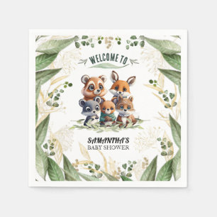 Servilleta De Papel Bosque Encantado: Celebrando Toallitas para Bebé