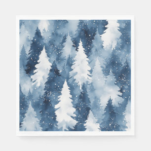 Servilleta De Papel Bosque Invernal de Pinos Silenciosos