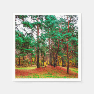 Servilleta De Papel Bosque mixto de otoño