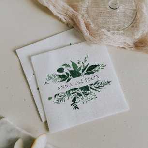 Servilleta De Papel Bosque silvestre   Boda Botánico Personalizado