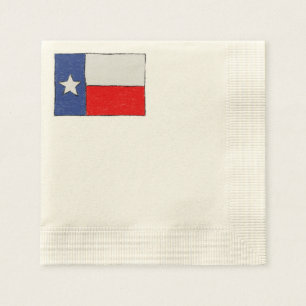 Servilleta De Papel Bosquejo de la bandera de Tejas