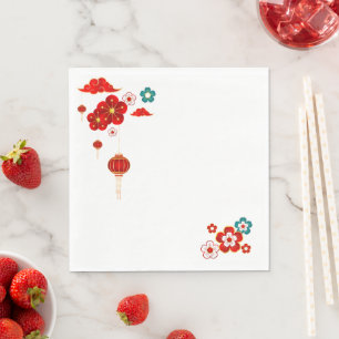 Servilleta De Papel bossom de ciruela, estilo chino en primavera