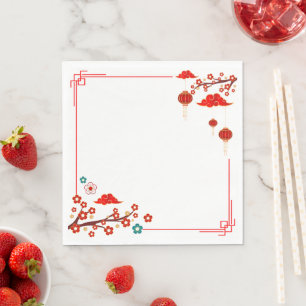 Servilleta De Papel bossom de ciruela, estilo chino en primavera