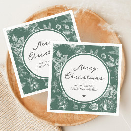 Servilleta De Papel Botanical Christmas