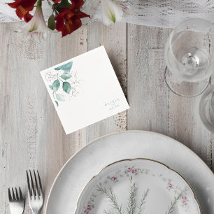 Servilleta De Papel Botanical Greenery Wedding Napkin