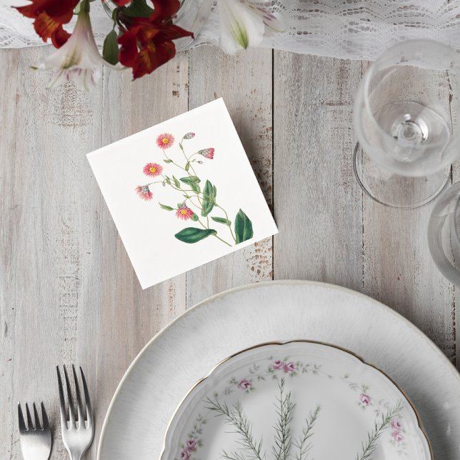 Servilleta De Papel Botanical Wedding Cocktail Napkin (Subido por el creador)