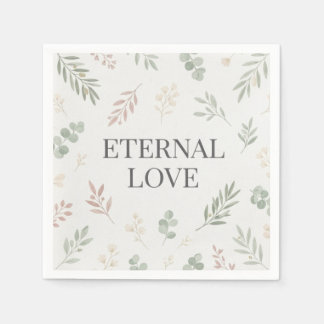 Servilleta De Papel Botánico de amor eterno