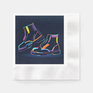 Servilleta De Papel Botas de hombres multicolores