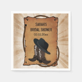 Servilleta De Papel botas de vaquero toallas boda personalizadas occid