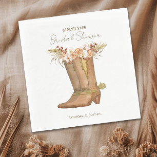 Servilleta De Papel Botas Elegantes de Vaquera Occidental para Desayun