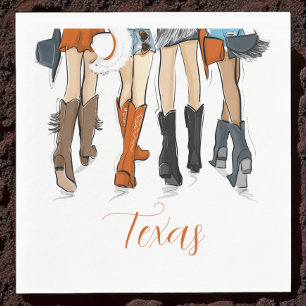 Servilleta De Papel Botas Vaqueras de Moda para Damas de Texas Color N