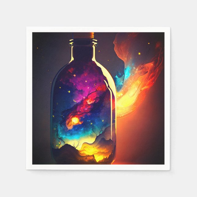 Servilleta De Papel Botella de Artsy (Anverso)