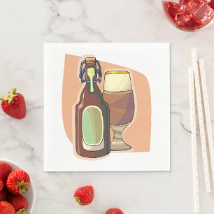Servilleta De Papel Botella de cerveza Craft y fábrica de cerveza Rúst