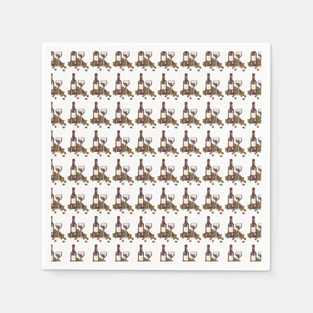 Servilleta De Papel Botella de vidrio de invierno Vino Rojo Tasting Vi (Anverso)