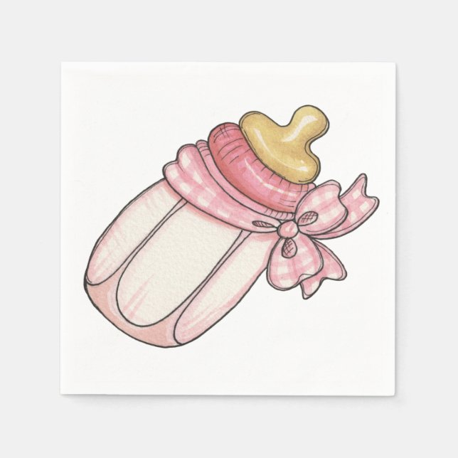 Servilleta De Papel Botella rosa (Anverso)