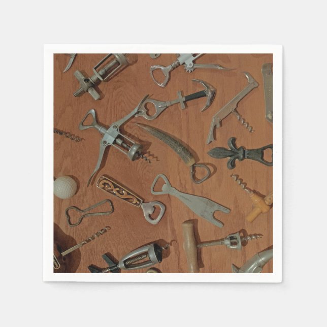 Servilleta De Papel Botellas Openeradores Cocktail Napkin estándar (Anverso)