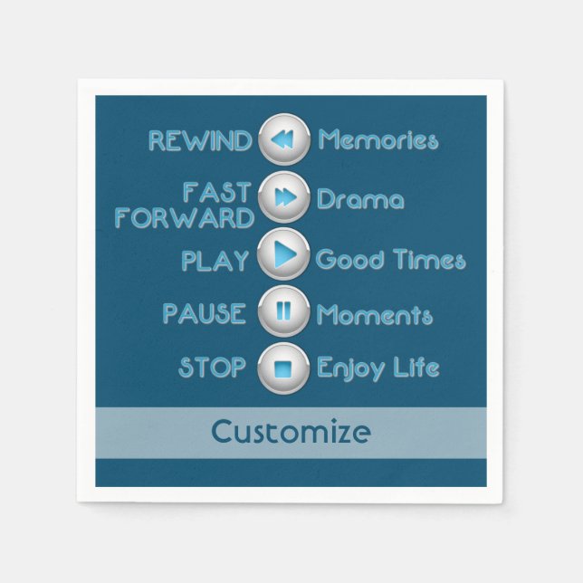 Servilleta De Papel Botones de control de vida (Anverso)