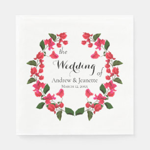 Servilleta De Papel Bougainvillea Bodas de flores Napkins