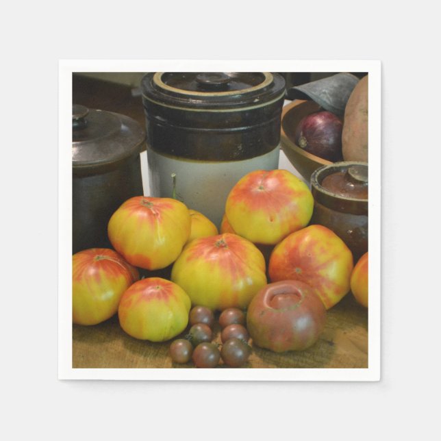 Servilleta De Papel Bountiful Tomato Harvest (Anverso)