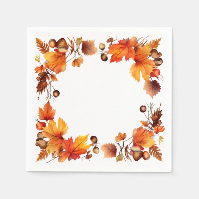 Servilleta De Papel Bounty de otoño: Wreath Harvest (Anverso)