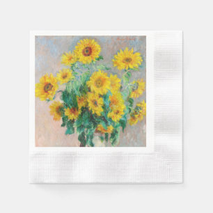 Servilleta De Papel Bouquet de los girasoles Claude Monet