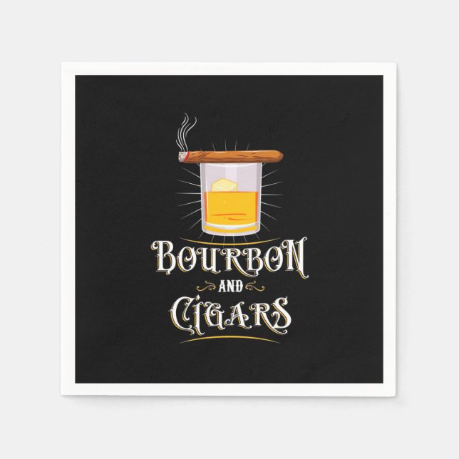 Servilleta De Papel Bourbon And Cigars (Anverso)