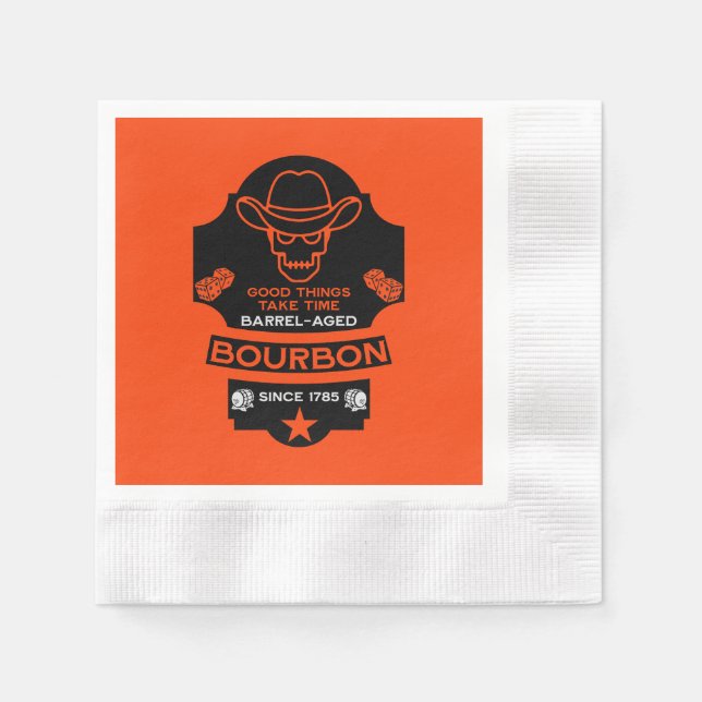 Servilleta De Papel Bourbon Whiskey Art (Anverso)