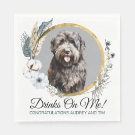 Servilleta De Papel Bouvier des Flandres Boda Napkins con foto