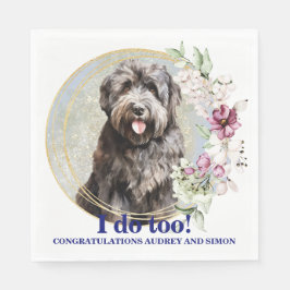 Servilleta De Papel Bouvier des Flandres Boda Napkins con foto