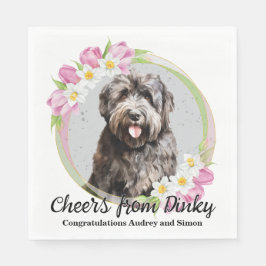 Servilleta De Papel Bouvier des Flandres Boda Napkins con foto