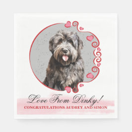 Servilleta De Papel Bouvier des Flandres Boda Napkins con foto