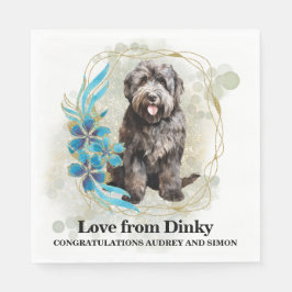 Servilleta De Papel Bouvier des Flandres Boda Napkins con foto