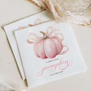 Servilleta De Papel Bow Baby Shower de calabaza rosa