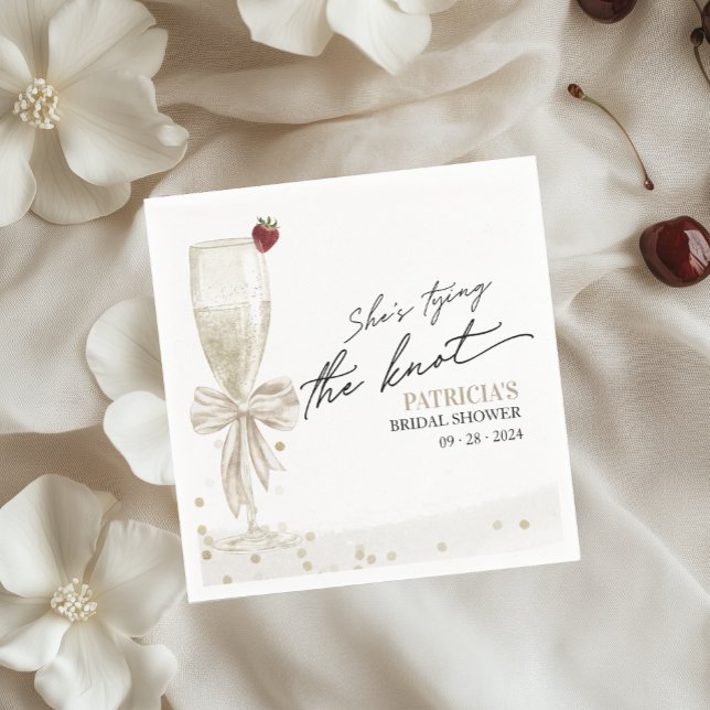 Servilleta De Papel Bow blanco está atando la ducha de novia Knot (Subido por el creador)