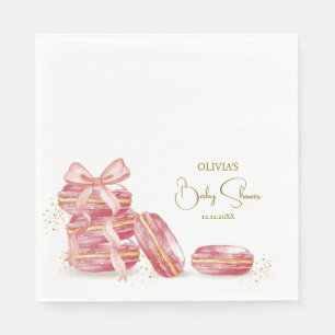 Servilleta De Papel Bow Bonjour Bébé French Macarons Baby Shower