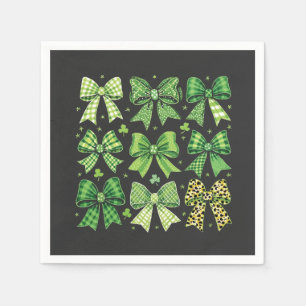 Servilleta De Papel Bow Coquette St Patrick's Day Vintage