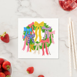 Servilleta De Papel Bow Merry And Bright Navidad