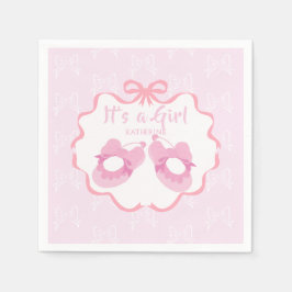 Servilleta De Papel Bow Ribbon es un Chica