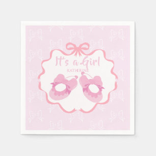 Servilleta De Papel Bow Ribbon es un Chica