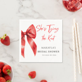 Servilleta De Papel Bow rojo está atando las servilletas de ducha de n