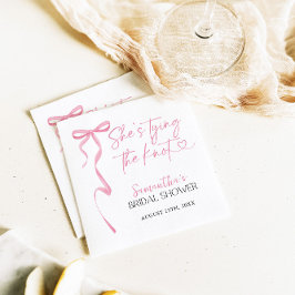 Servilleta De Papel Bow Rosado Amarra La Ducha Bridal Knot