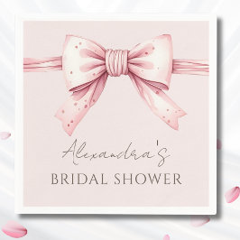 Servilleta De Papel Bow rosado tira y se ata la ducha nupcial