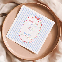 Servilleta De Papel Bow Striped 4 de julio Napkins