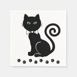 Servilleta De Papel Bow Tie Cat Napkins