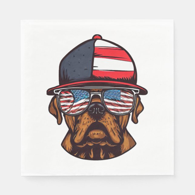 Servilleta De Papel Boxer 4 de julio (Anverso)