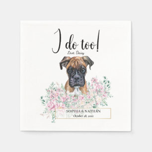 Servilleta De Papel Boxer Dog Boda Cocktail Napkins