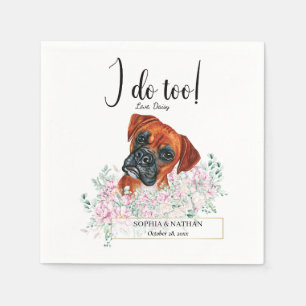 Servilleta De Papel Boxer Dog Boda Cocktail Napkins