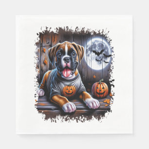 Servilleta De Papel Boxer Dog Halloween