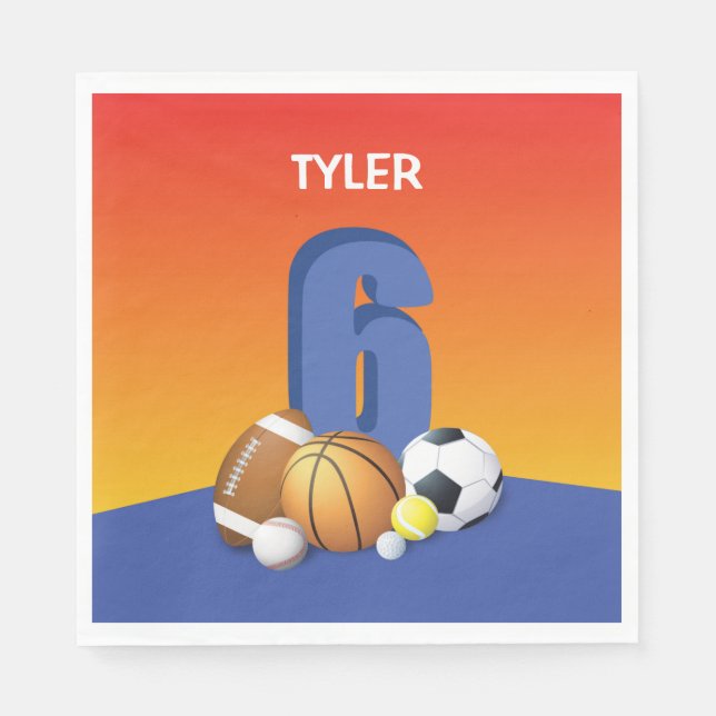 Servilleta De Papel Boy 6.º Balls Deportiva (Anverso)