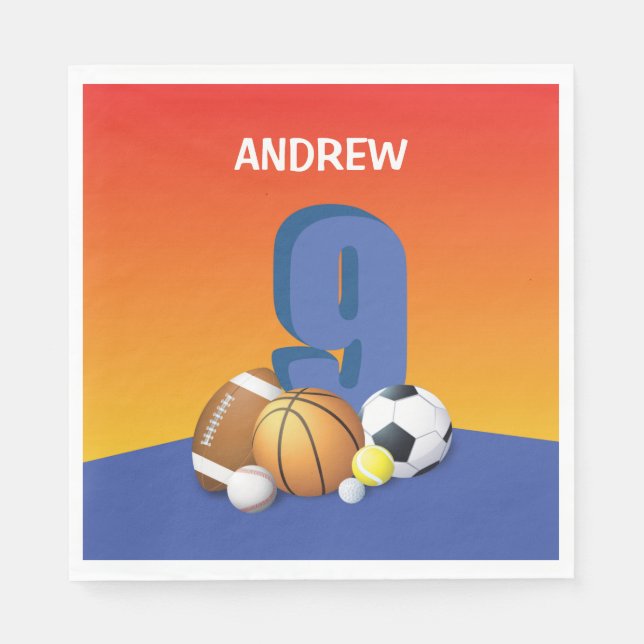 Servilleta De Papel Boy 9.º Balls Deportiva (Anverso)